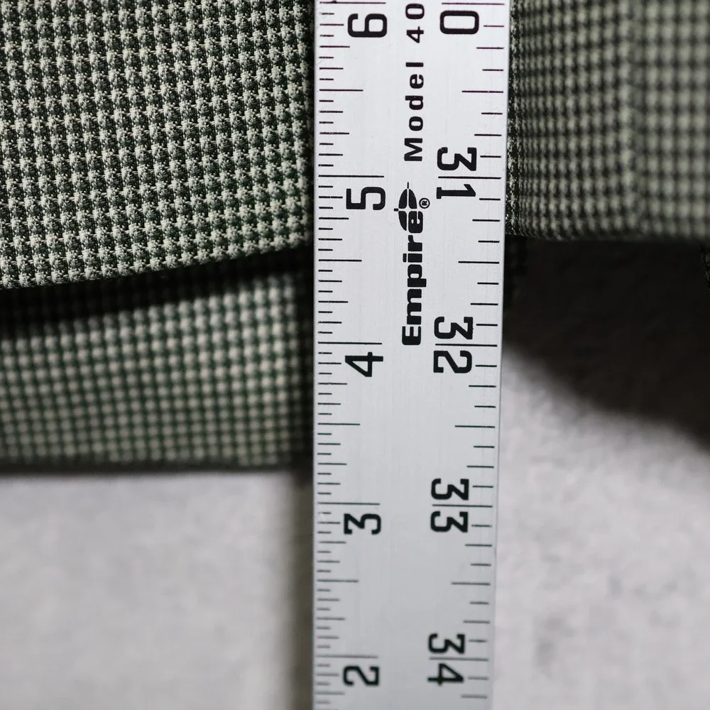Ermenegildo Zegna Sport Coat Mens 46R Green Brown Houndstooth Two-Button Wool